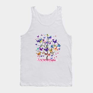 Butterfly Colorful Vibrant Artwork - Butterflies Tank Top